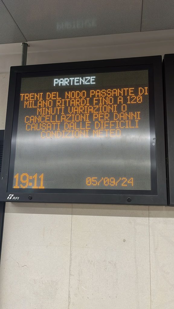 Treni ritardi pendolari 5 settembre 2024