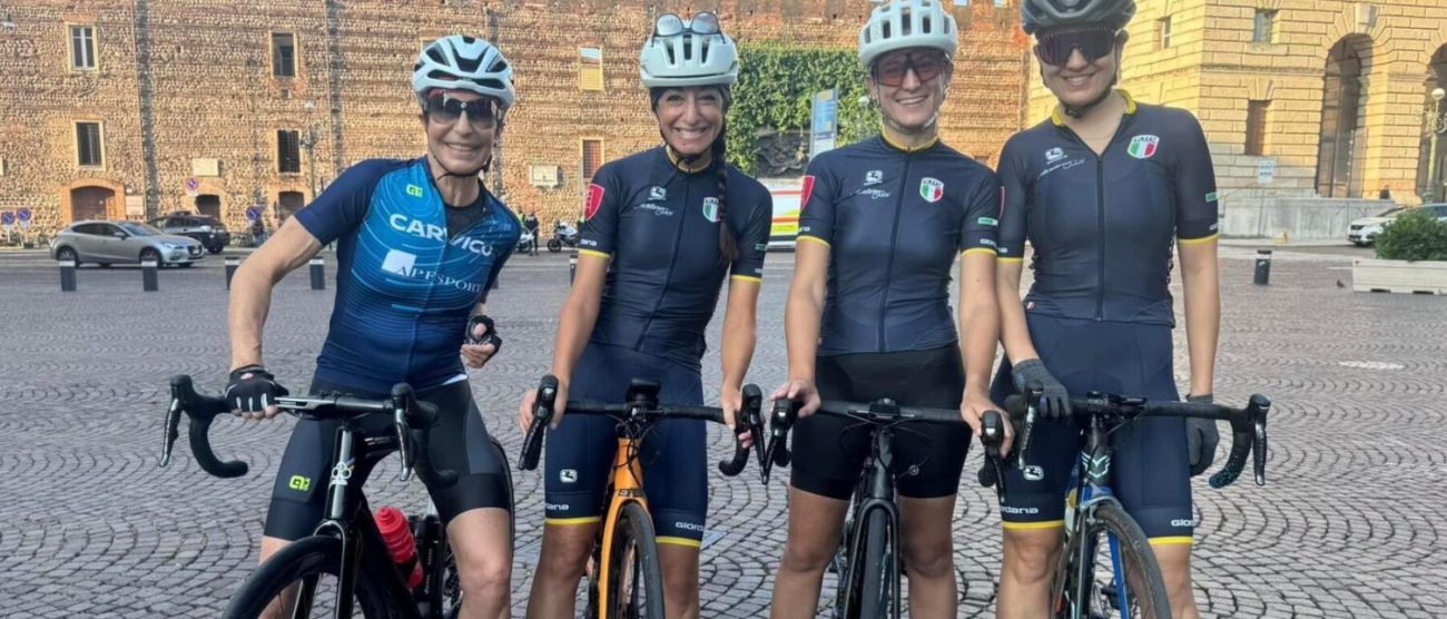 Ciclismo Laura Colnaghi Calissoni prima a sinistra a Verona 2024