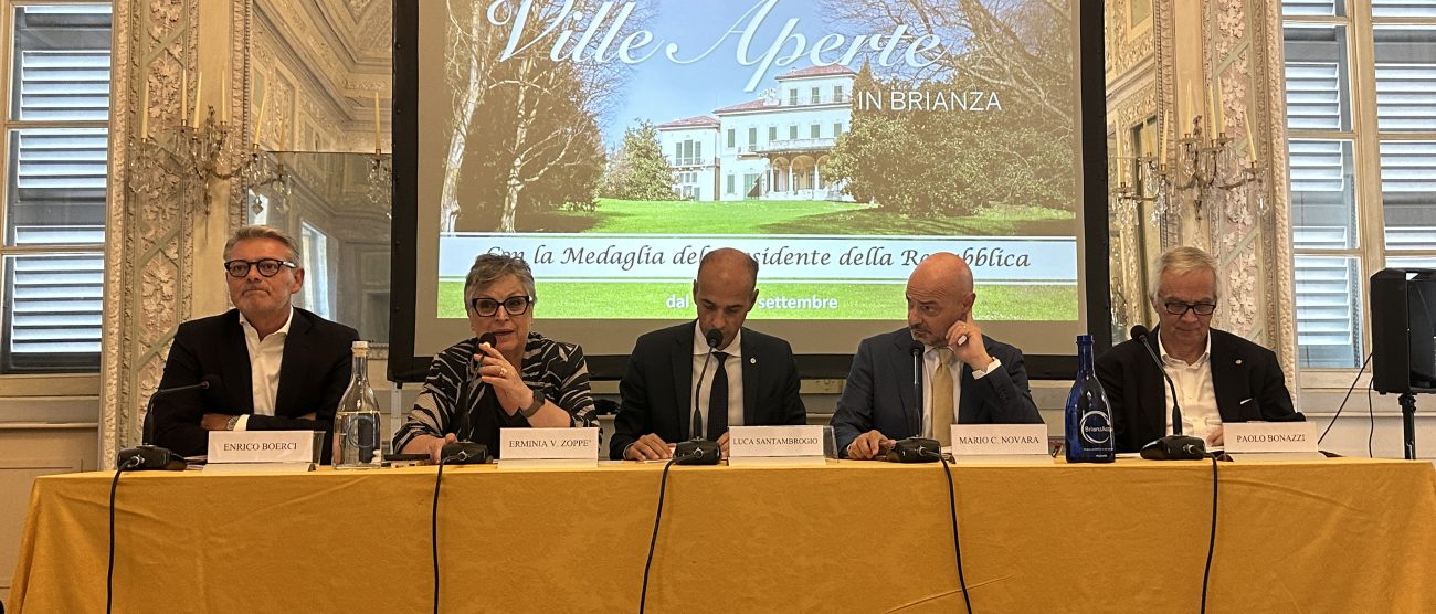 Ville Aperte Settembre 2024: da sinistra Enrico Boerci, Erminia V. Zoppè, Luca Santambrogio, Mario C. Novara e Paolo Bonazzi