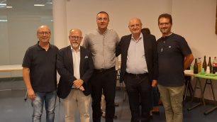 Monza parrocchia ospedaliera San Gerardo dei Tintori: il parroco don Riccardo Brena, il presidente Claudio Cogliati, don Massimo Pirovano, il direttore generale Silvano Casazza, don Gabriele Catelli