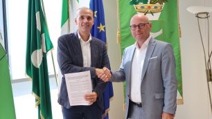 Presidente della Provincia Mb Luca Santambrogio e sindaco Cesano Maderno Gianpiero Bocca